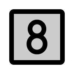 Number Square Eight Duotone Smiley – Icons