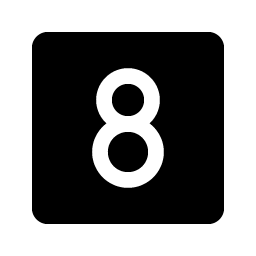 Number Square Eight Fill Smiley – Icons