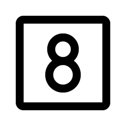 Number Square Eight Smiley – Icons
