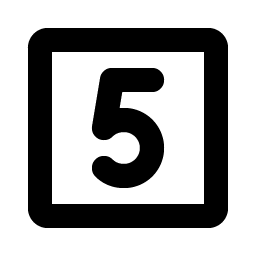Number Square Five Bold Smiley – Icons