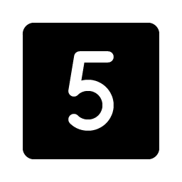 Number Square Five Fill Smiley – Icons