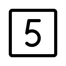 Number Square Five Light Smiley – Icons