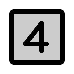 Number Square Four Duotone Smiley – Icons