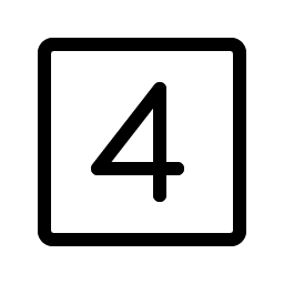 Number Square Four Light Smiley – Icons