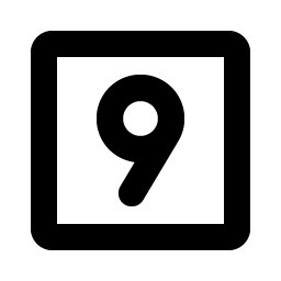 Number Square Nine Bold Smiley – Icons