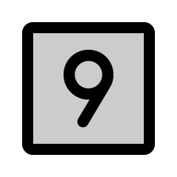 Number Square Nine Duotone Smiley – Icons