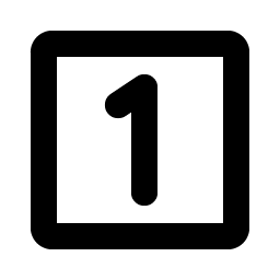 Number Square One Bold Smiley – Icons
