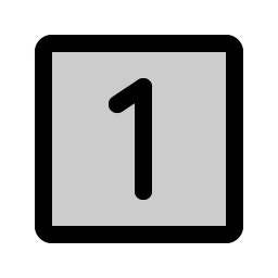 Number Square One Duotone Smiley – Icons