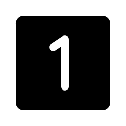 Number Square One Fill Smiley – Icons