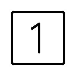 Number Square One Thin Smiley – Icons