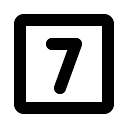 Number Square Seven Bold Smiley – Icons
