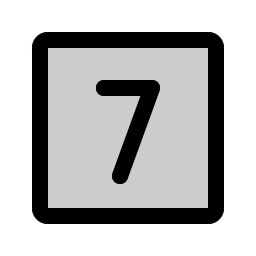 Number Square Seven Duotone Smiley – Icons