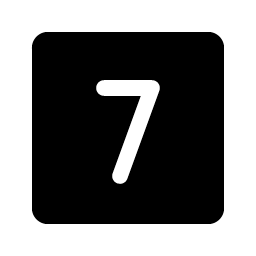 Number Square Seven Fill Smiley – Icons