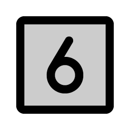 Number Square Six Duotone Smiley – Icons