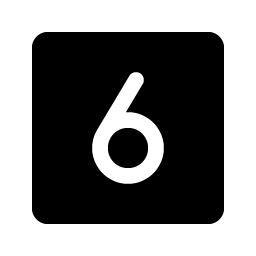 Number Square Six Fill Smiley – Icons