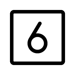 Number Square Six Light Smiley – Icons