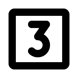Number Square Three Bold Smiley – Icons