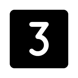 Number Square Three Fill Smiley – Icons