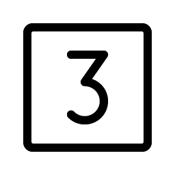 Number Square Three Light Smiley – Icons