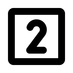 Number Square Two Bold Smiley – Icons