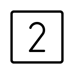 Number Square Two Thin Smiley – Icons