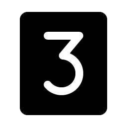 Number Three Fill Smiley – Icons
