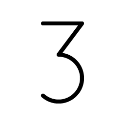 Number Three Thin Smiley – Icons