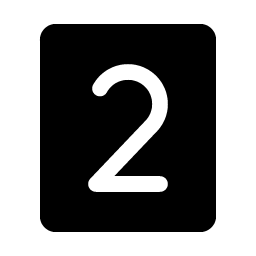 Number Two Fill Smiley – Icons