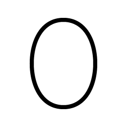Number Zero Thin Smiley – Icons