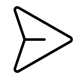 Paper Plane Right Thin Smiley – Icons