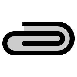 Paperclip Horizontal Duotone Smiley – Icons