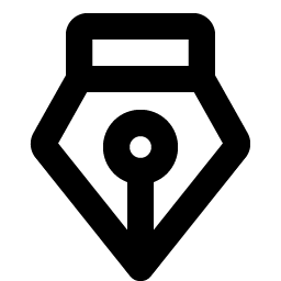 Pen Nib Straight Bold Smiley – Icons