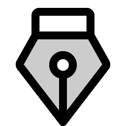 Pen Nib Straight Duotone Smiley – Icons