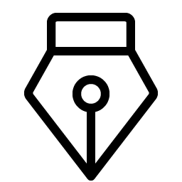 Pen Nib Straight Light Smiley – Icons
