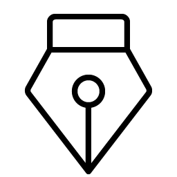 Pen Nib Straight Thin Smiley – Icons