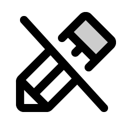 Pencil Slash Duotone Smiley – Icons