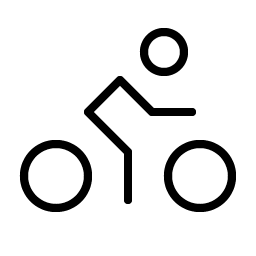 Person Simple Bike Thin Smiley – Icons