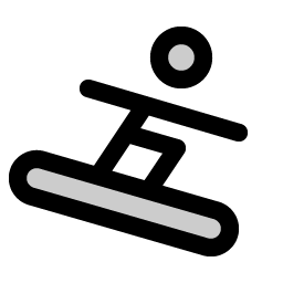 Person Simple Snowboard Duotone Smiley – Icons