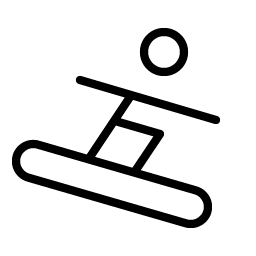 Person Simple Snowboard Thin Smiley – Icons