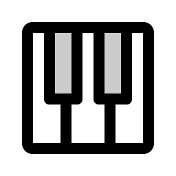 Piano Keys Duotone Smiley – Icons