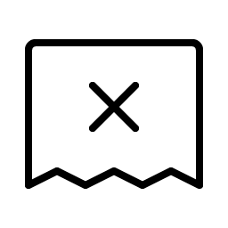 Receipt X Thin Smiley – Icons