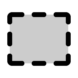Rectangle Dashed Duotone Smiley – Icons