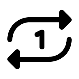 Repeat Once Fill Smiley – Icons