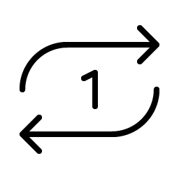Repeat Once Thin Smiley – Icons