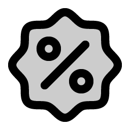 Seal Percent Duotone Smiley – Icons