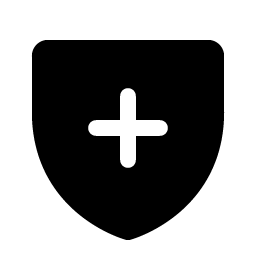 Shield Plus Fill Smiley – Icons