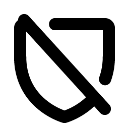 Shield Slash Bold Smiley – Icons