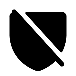 Shield Slash Fill Smiley – Icons