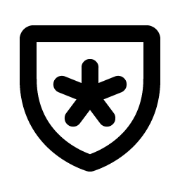 Shield Star Bold Smiley – Icons
