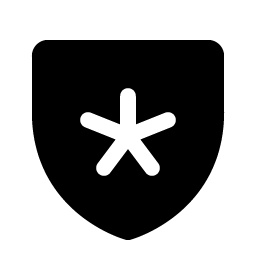 Shield Star Fill Smiley – Icons